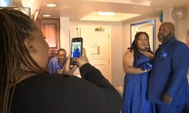 A Las Vegas teen went to prom with her dad.