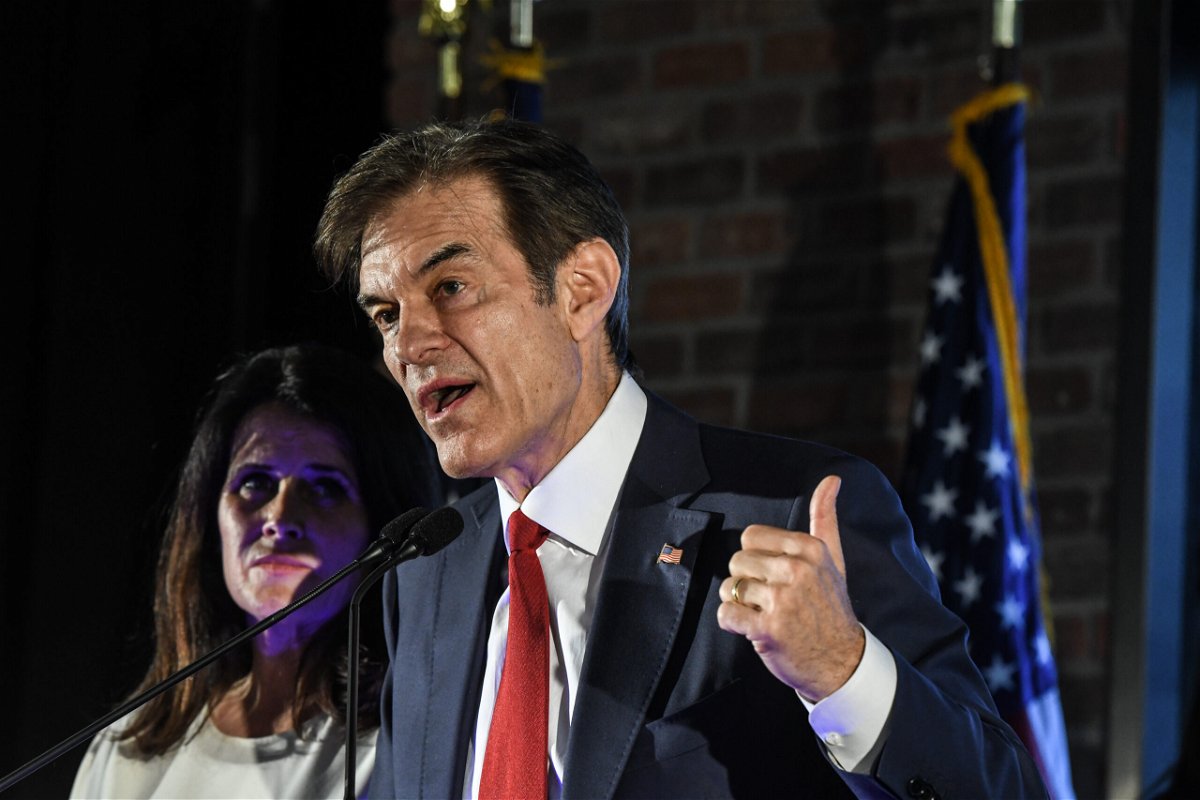 <i>Stephanie Keith/Getty Images</i><br/>Pennsylvania Senate candidate Mehmet Oz released a video on May 27 in which the celebrity doctor calls himself the 