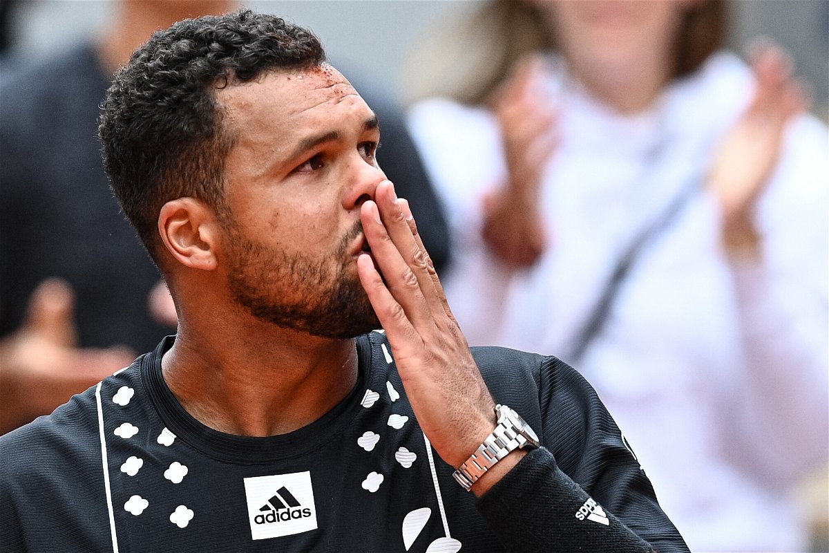 <i>CHRISTOPHE ARCHAMBAULT/AFP/AFP via Getty Images</i><br/>Jo-Wilfried Tsonga was in tears May 24 as the curtain came down on his storied career after he lost in the first round at the French Open.