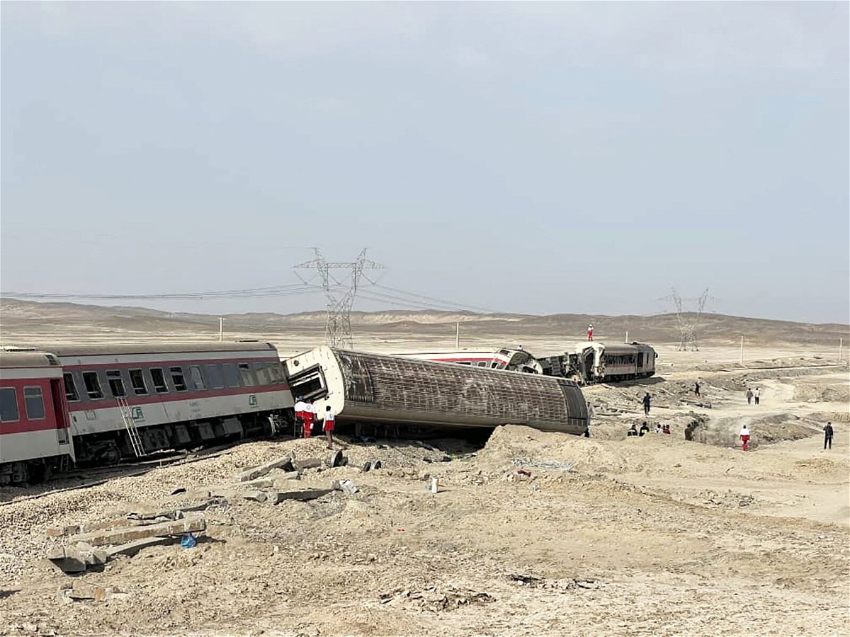 <i>West Asia News Agency/Reuters</i><br/>At least 17 people were killed and 50 more injured after a passenger train derailed in eastern Iran on June 8
