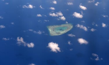 A reef in the disputed Spratly Islands on April 21