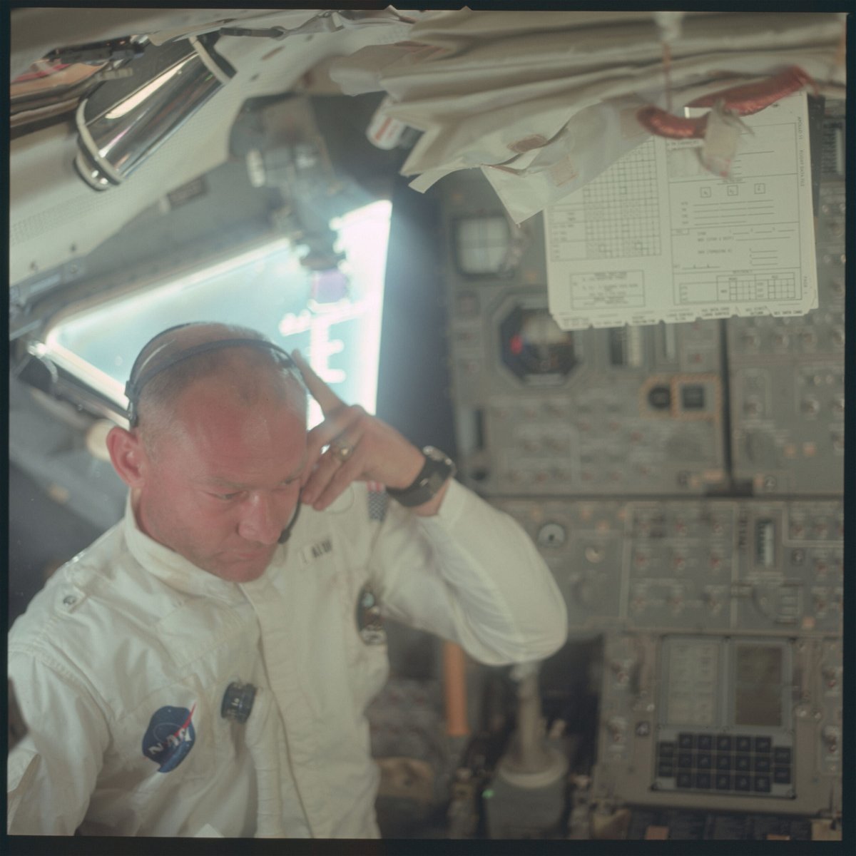 <i>NASA</i><br/>Buzz Aldrin on the Apollo 11 mission.