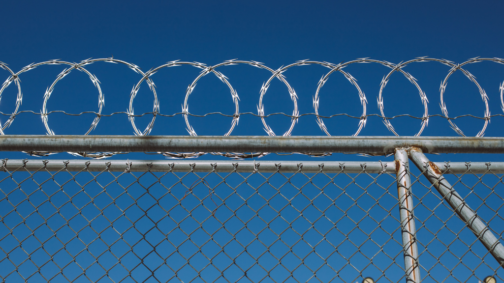 barbed wire fence background