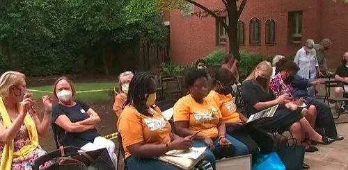 A memorial was held in Atlanta on Saturday to remember victims and survivors of the COVID-19 pandemic.