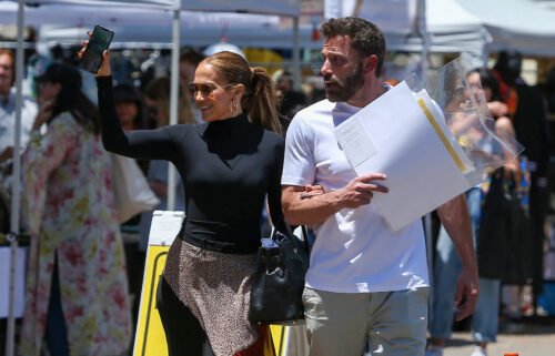 Ben Affleck is set to celebrate his 50th birthday with new wife Jennifer Lopez. The couple is pictured here in Los Angeles on July 3.