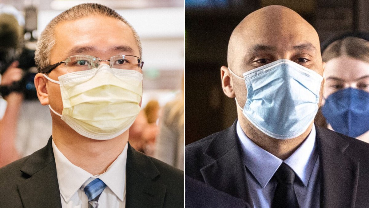 <i>Getty Images</i><br/>Former Minneapolis police officers Tou Thao (left) and J. Alexander Kueng are seen here in a split image.