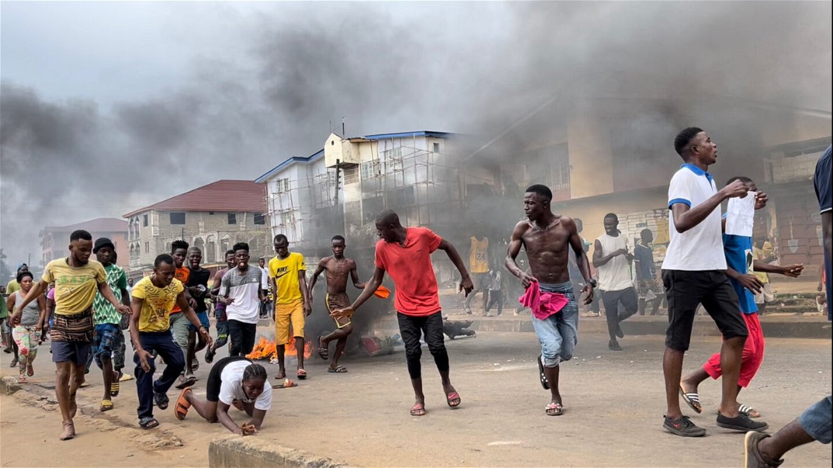 <i>Obtained by CNN</i><br/>Eight police officers were killed during anti-government protests in Freetown