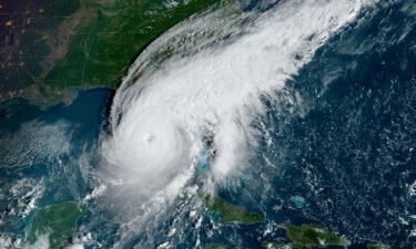 A satellite image from the National Oceanic and Atmospheric Administration shows Hurricane Ian approaching Florida on September 28.