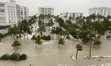 Search and rescue teams are working before dawn to respond to hours-old calls for help that came as Ian slammed the state's west coast as a Category 4 hurricane. A flooded Gulfshore Boulevard in Naples Florida on September 28