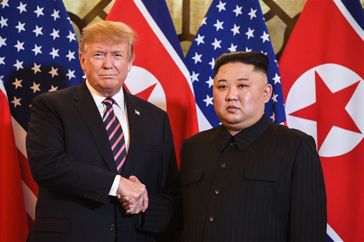 <i>AFP via Getty Images</i><br/>The National Archives alerted lawyers for former President Donald Trump in May 2021 that Trump's letters with North Korean Leader Kim Jong Un were missing. Trump and Kim Jong Un are seen here in Hanoi in February 2019.
