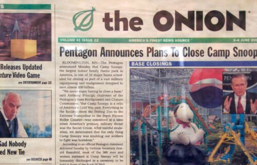 The Onion -- a publication best known for its tongue-in-cheek