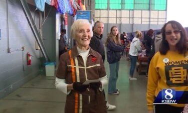 Kay Harmon suited up in the chilly hangar getting ready to celebrate her big birthday in style. The former pilot and adrenaline lover said it wasn't her time jumping out of a plane.