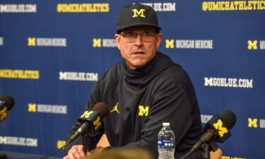 University of Michigan head football coach Jim Harbaugh