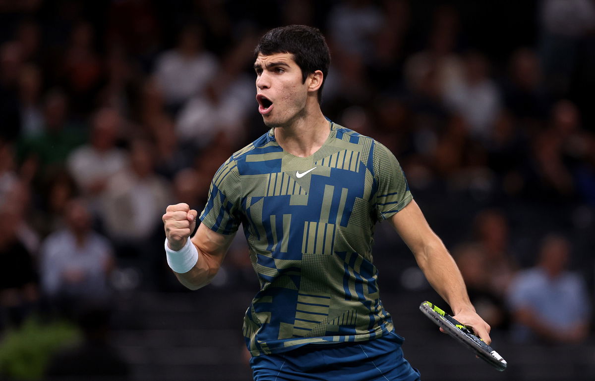 <i>Julian Finney/Getty Images</i><br/>Alcaraz has won five titles this year