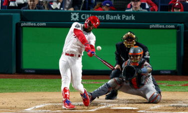 Bryce Harper hit his sixth home run of the postseason.