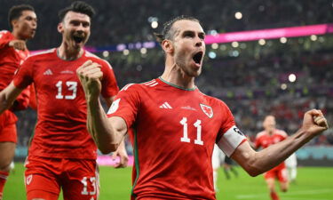 Bale celebrates his equalizer against the US.