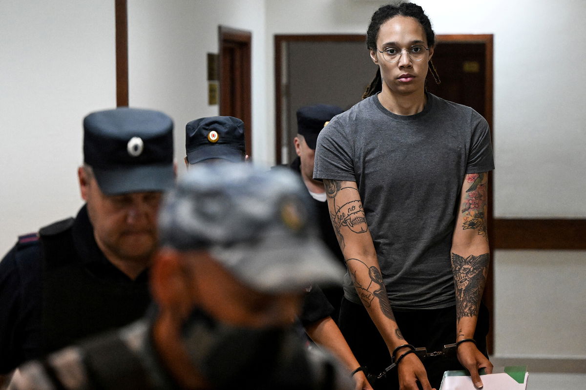 <i>Kirill Kudryavtsev/Reuters</i><br/>Brittney Griner begins transfer to Russian penal colony