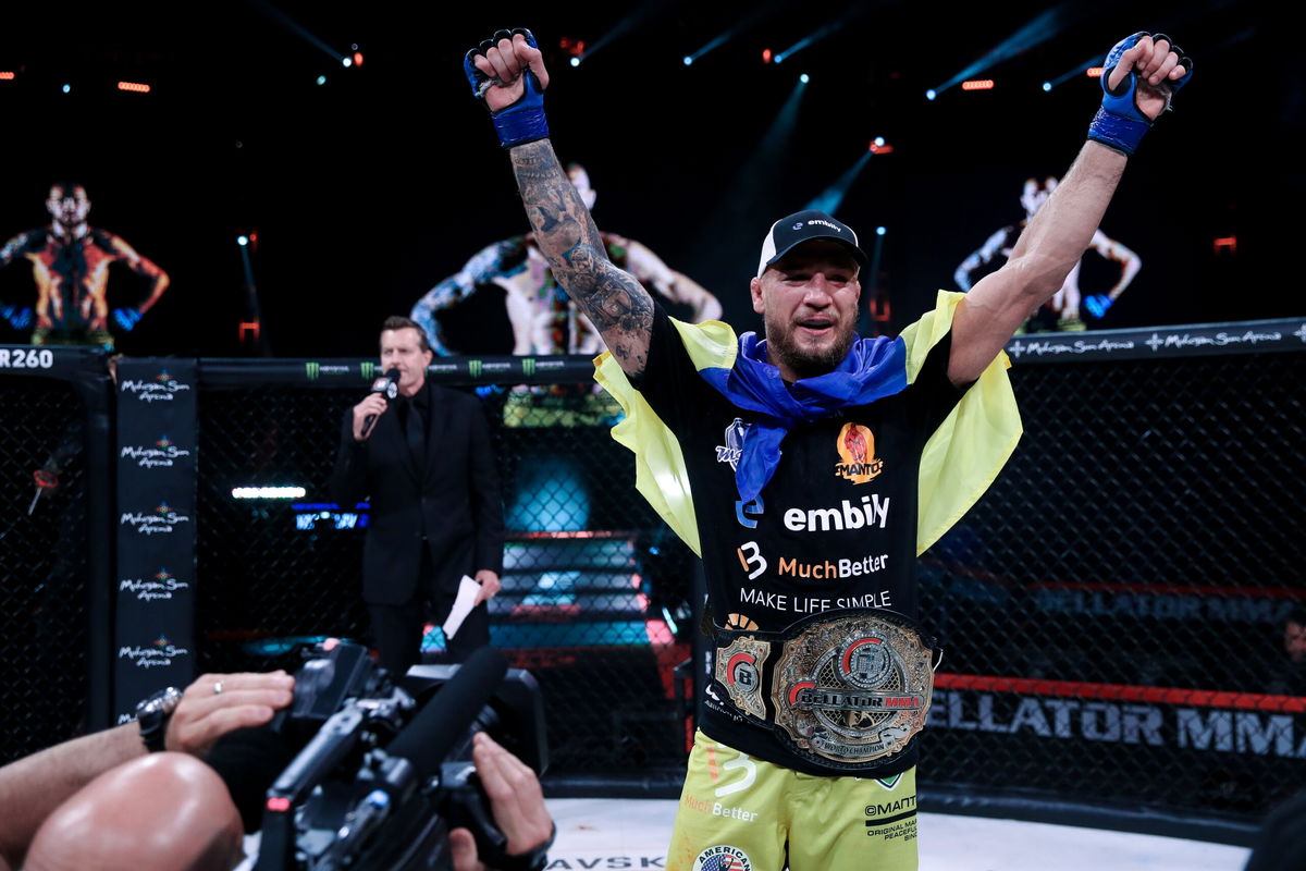 <i>Lucas Noonan/BellatorPR/Getty</i><br/>Yaroslav Amosov will defend his world title against Logan Storley.