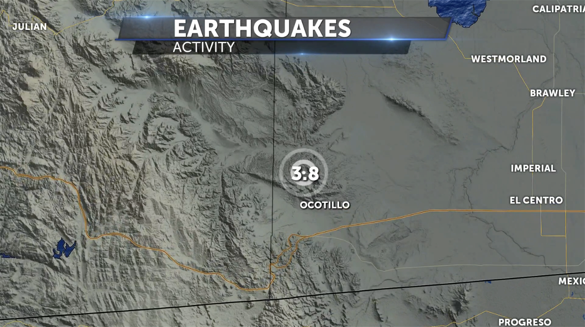 3.8 magnitude earthquake shakes Imperial County
