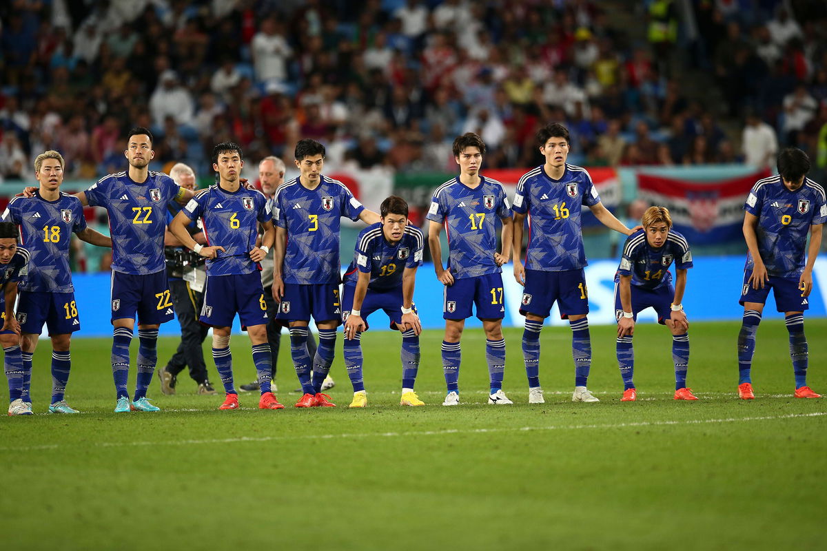 <i>Michael Zemanek/Shutterstock</i><br/>Japan's players look dejected at the end of the last-16 match against Croatia