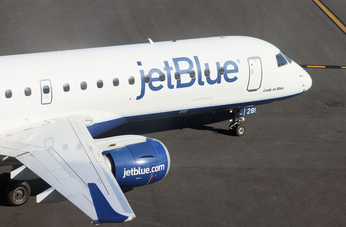 <i>Bruce Bennett/Getty Images</i><br/>A fire on board a JetBlue Airways plane forced more than 160 passengers to evacuate using emergency slides at New York’s John F. Kennedy International Airport