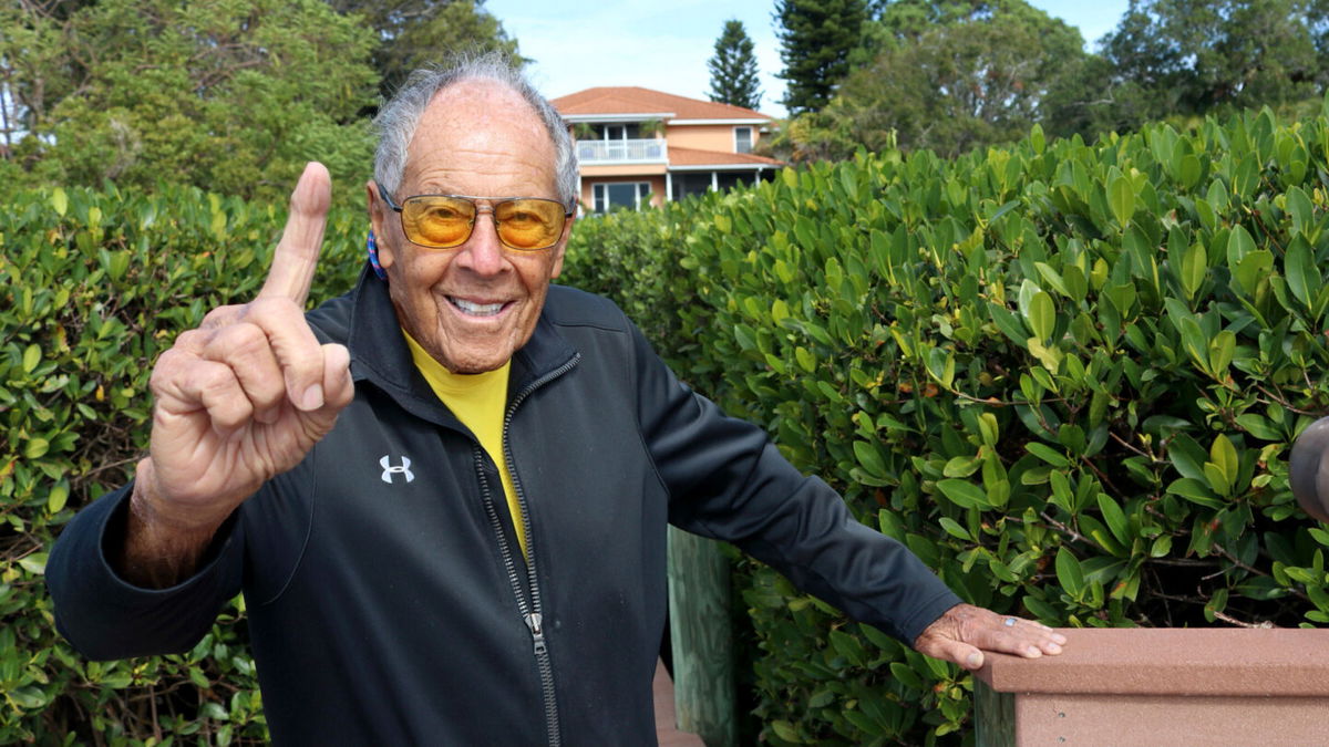 <i>James A. Jones Jr./The Bradenton Herald via AP</i><br/>Nick Bollettieri gestures outside his home on January 7