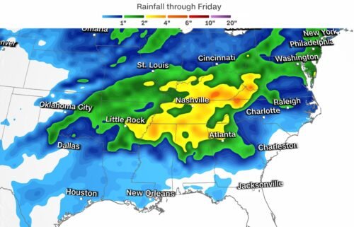 Several days of heavy rain are forecast across portions of the southern US this week