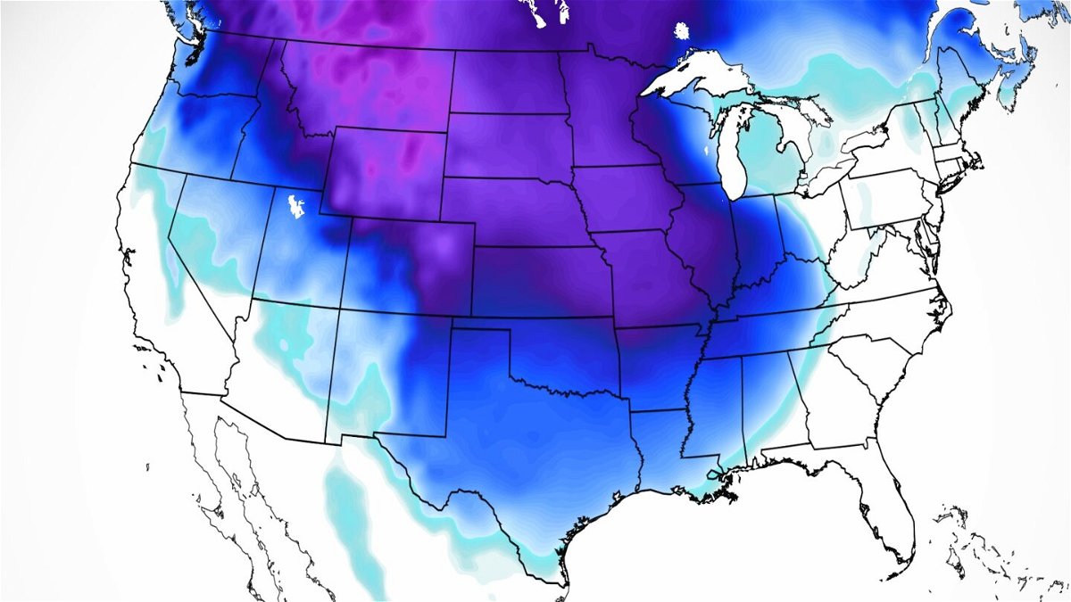 <i>CNN Weather</i><br/>Temperatures are already cold to start the week across much of the northern tier of the country.