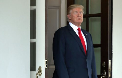 A federal appeals court on December 1 halted a third-party review of documents seized from former President Donald Trump's Mar-a-Lago estate. Trump is seen here in August 2017 in Washington