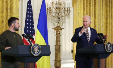 5 takeaways from Volodymyr Zelensky's historic visit to Washington. U.S. President Joe Biden (R) and President of Ukraine Volodymyr Zelensky are pictured here in a joint press conference in the East Room at the White House on December 21.