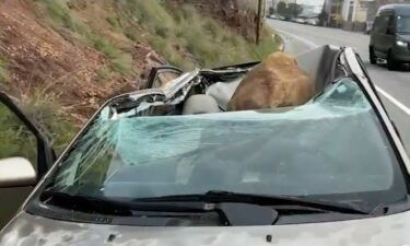 A man narrowly misses being hit by rockslide in Malibu