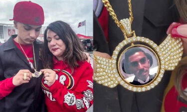 Victoria Huaracha remembered her Niners superfan son who died in November.