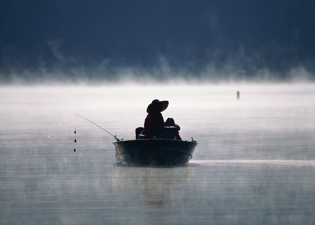 States with the most registered anglers