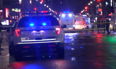 The attack took place in the security area at Times Square.