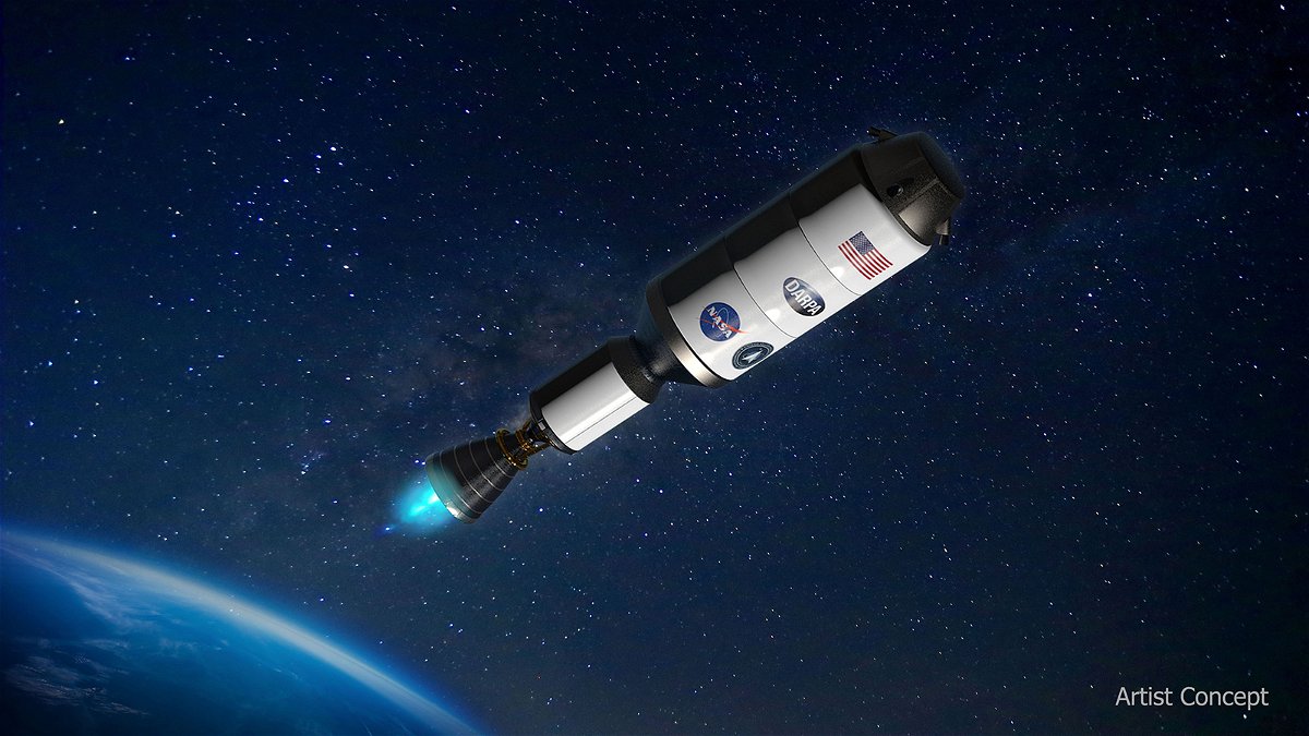 An artist's concept depicts the DRACO spacecraft