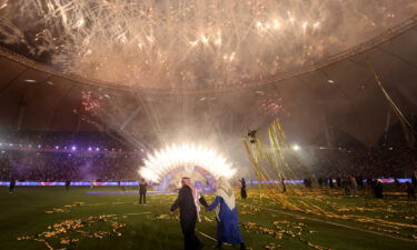 The game was played in front of a packed out crowd inside the King Fahd Stadium in Riyadh