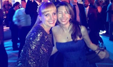 Maggie and Cindy started working together. Here they are at their company holiday party in 2012.