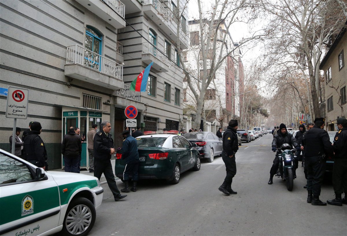<i>Fatemeh Bahrami/Anadolu Agency/Getty Images</i><br/>A gunman entered Azerbaijan's embassy in the Iranian capital and killed one person on January 27. Iran's Foreign Minister said the attacker had 