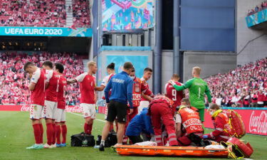 Eriksen received medical treatment on the pitch at Euro 2020.