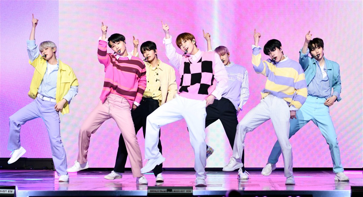 Boy band ENHYPEN performing at Blue Square on April 26