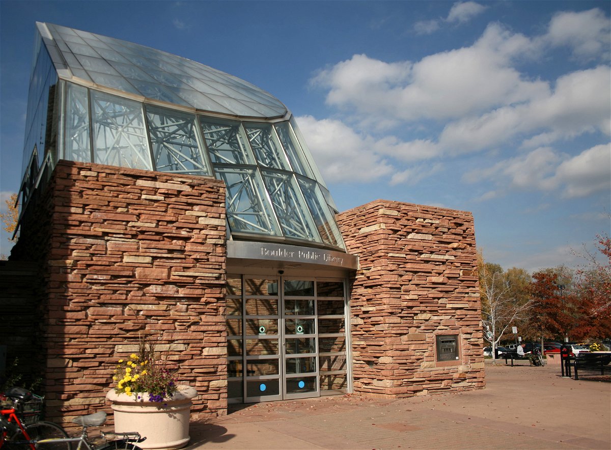 <i>Stephen Finn/Alamy Stock Photo</i><br/>An exterior view of the public library in Boulder