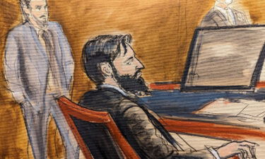 In this courtroom sketch