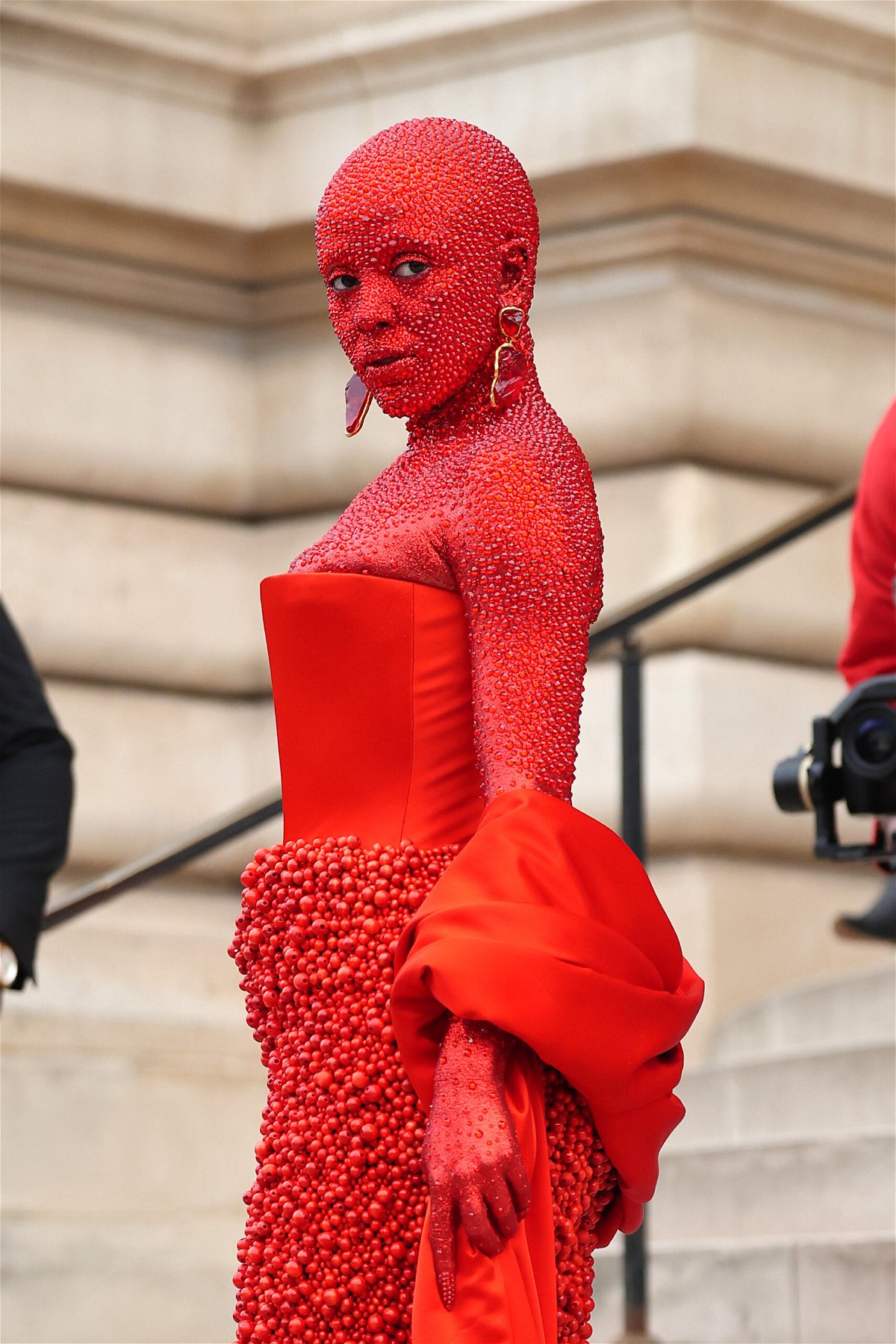 Doja Cat attends the Schiaparelli Haute Couture Spring Summer 2023 show as part of Paris Fashion Week on January 23
