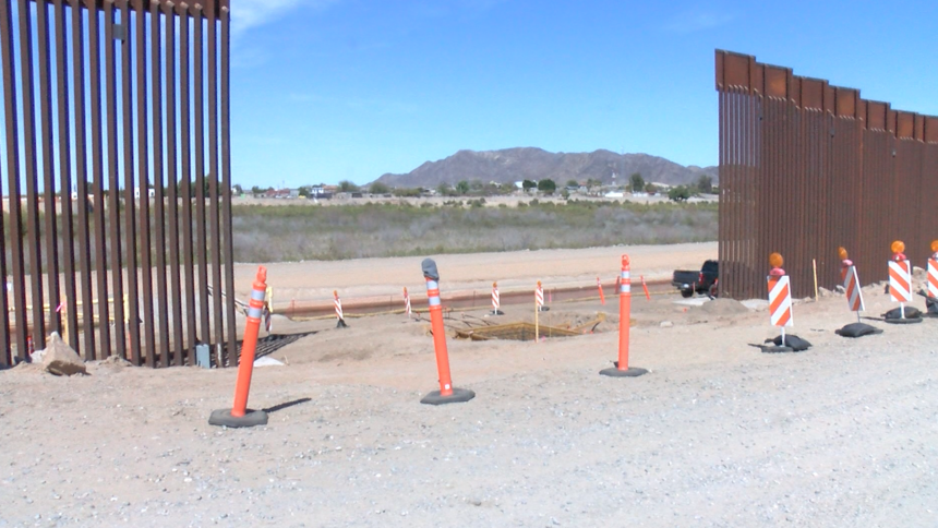 Yuma border wall gaps still open - KYMA