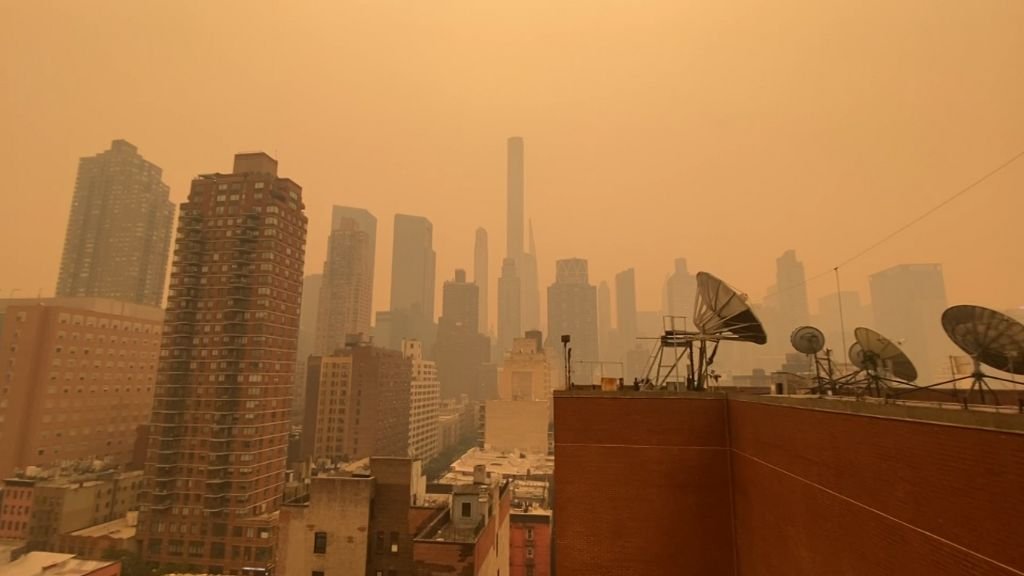 New York City Covered In Orange Haze Amid Canadian Wildfires Kyma 8249