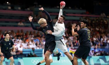 Germany takes on Japan in handball at the South Paris Arena.