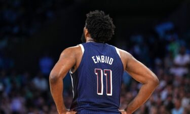 Joel Embiid during U.S. game vs. Serbia