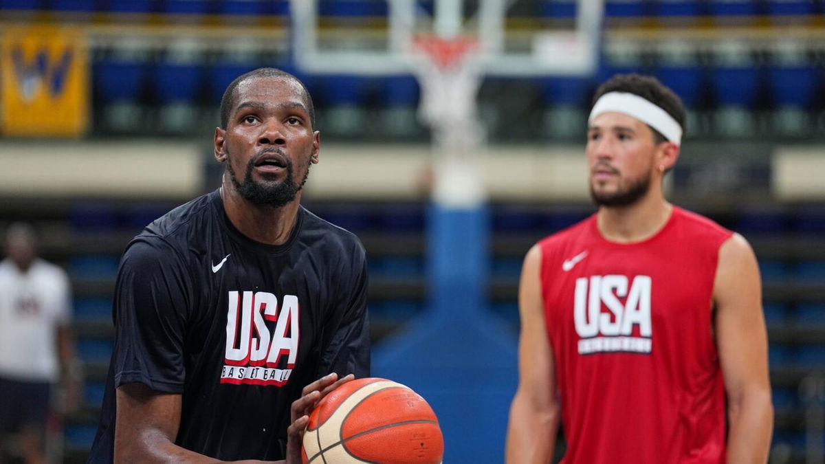 Kevin Durant during Team USA practice