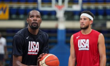 Kevin Durant during Team USA practice