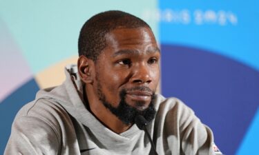 Kevin Durant at a pre-Olympics press conference